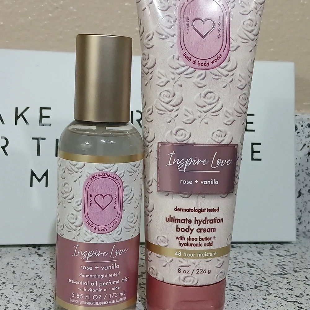 🌸Rose & Vanilla Aromatherapy Body Cream and Mist Set